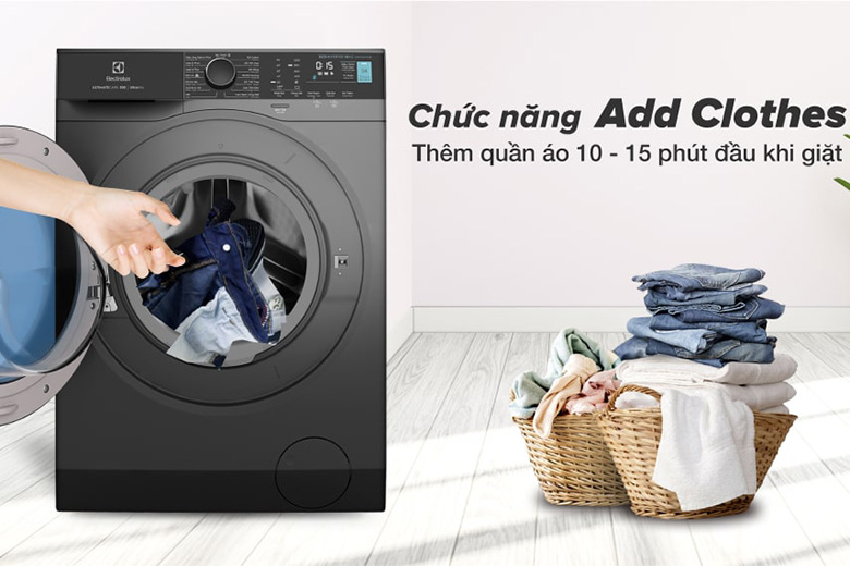 Tính năng Add Clothes-Máy giặt Electrolux Inverter 10 kg EWF1024P5SB lồng ngang