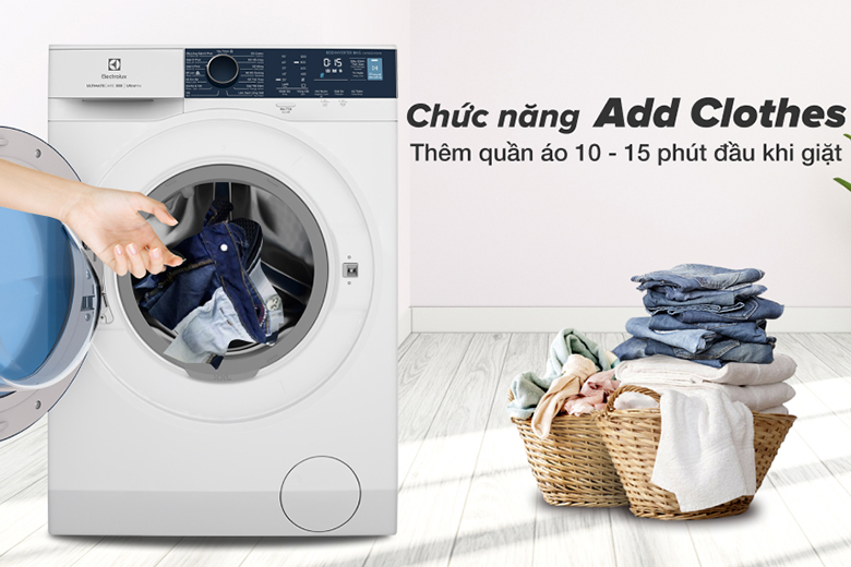 Tính năng Add Clothes-Máy giặt Electrolux Inverter 8 kg EWF8024P5WB lồng ngang