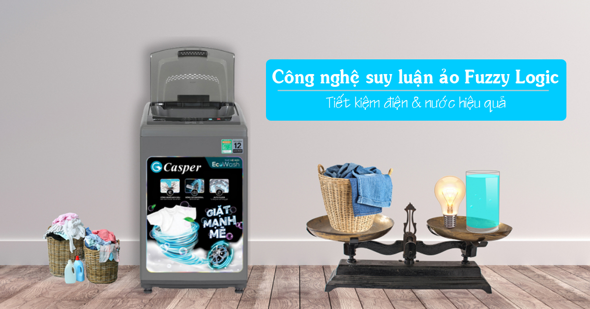 Công nghệ suy luận ảo Fuzzy Logic Máy giặt Casper WT-9NB3 Công nghệ suy luận ảo Fuzzy Logic Máy giặt Casper WT-9NB3