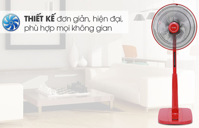 Thiết kế-Quạt cây Mitsubishi LV16S-RA CY-RD Đỏ