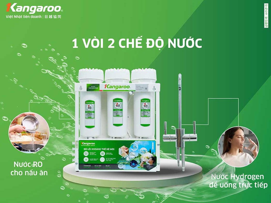 Máy lọc nước RO có 1 vòi với 2 chế độ nước Máy lọc nước RO