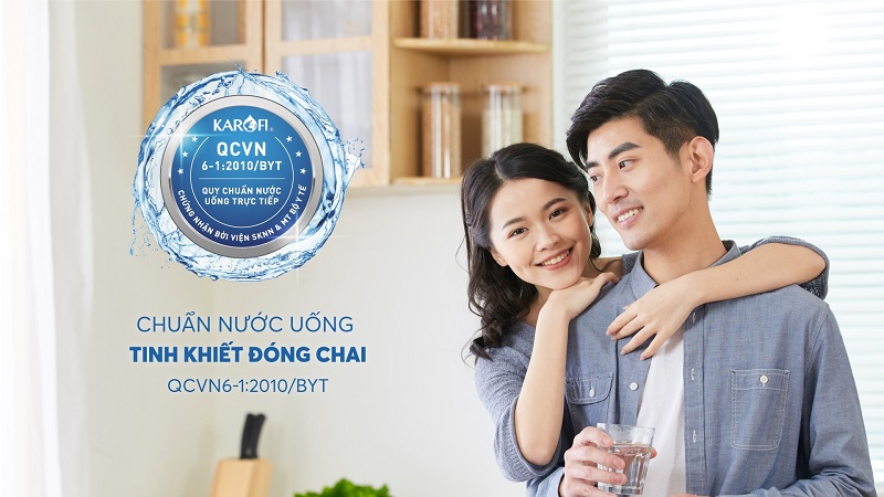 Nước sau lọc đạt chuẩn nước uống tinh khiết đóng chai QCVN 6-1:2010 BYT