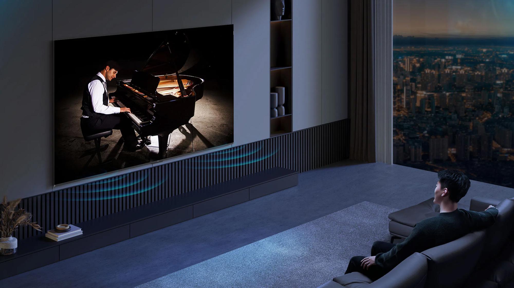 Âm thanh vòm sống động – Dolby Atmos và DTS Virtual:X Google Tivi TCL 4K 75P8K